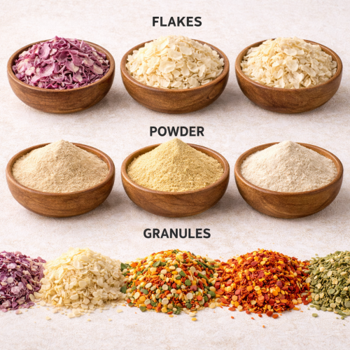 Dehydrated vegetables and spices assortment